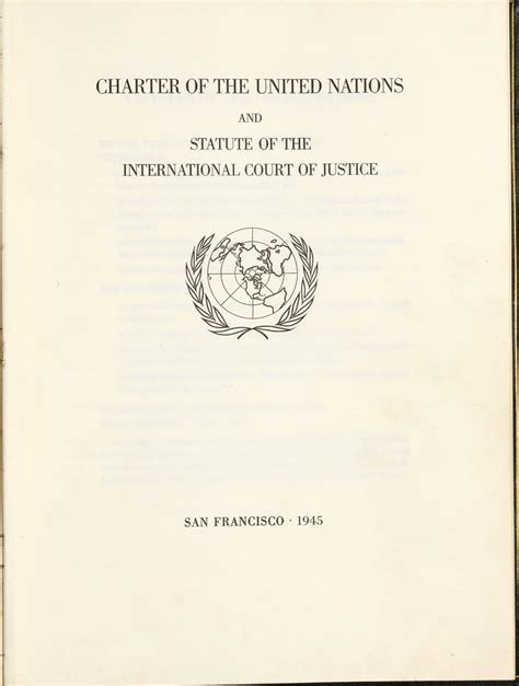 The Second Original United Nations Charter – The Text Message