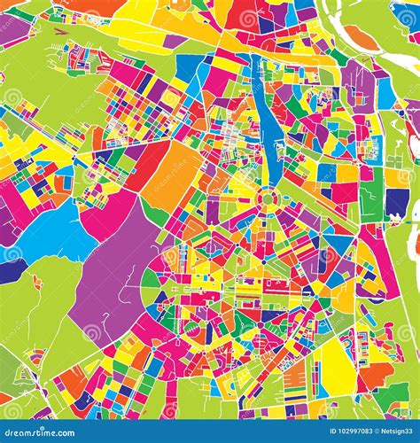 Delhi India Colorful Vector Map Stock Vector Illustration 102997083