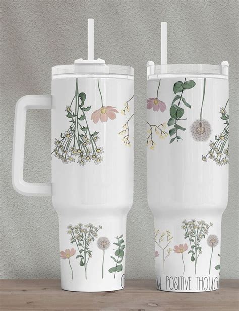 Wild Flowers Png Oz Quencher Tumbler Wrap Png Floral Wrap Tumbler