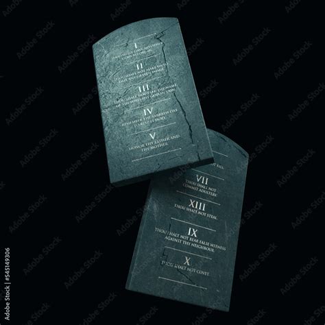 Ten Commandments Stone Tablets Stock Illustration | Adobe Stock