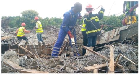 Photos Nine Rescued As Building Under Construction Collapses In Abuja