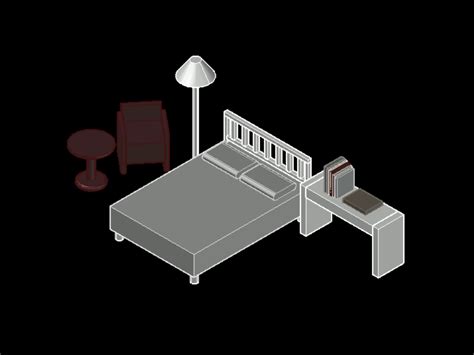 Bedroom 3d In Autocad Cad Download 25267 Kb Bibliocad