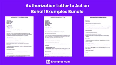 Authorization Letter To Act On Behalf Examples Format Sample