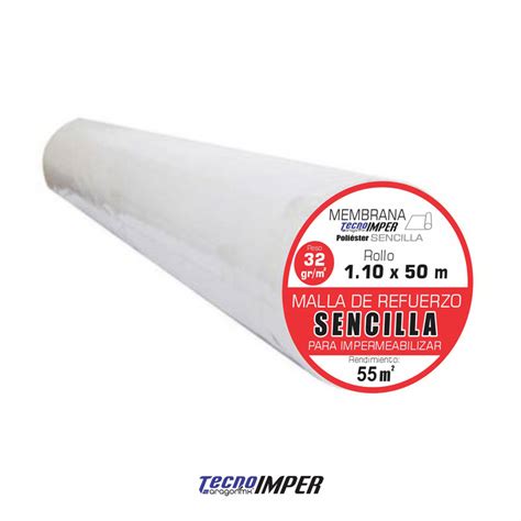 Membrana Sencilla Poli Ster Refuerzo Para Impermeabilizar Rollo X