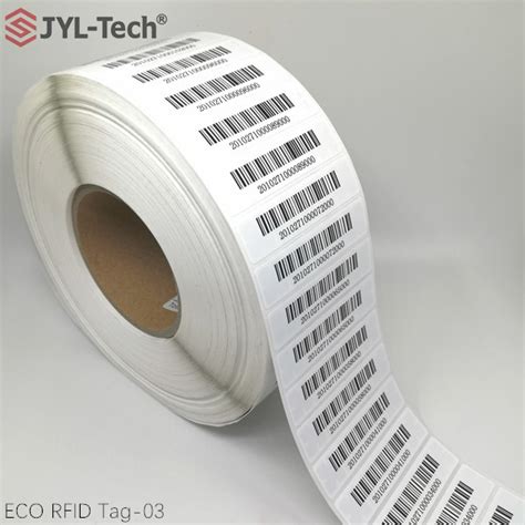 Eco Friendly Qr Code Printing Paper UHF RFID Garment Tag UHF RFID