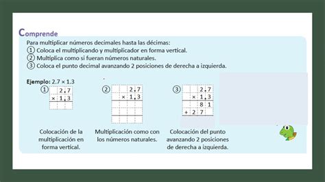 1 3 Multiplicación de números decimales hasta las décimas YouTube