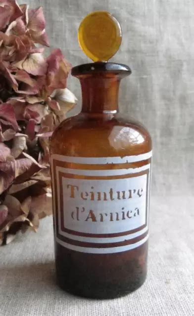 Bouteille Ancienne De Pharmacie Teinture Arnica Flacon D Apothicaire