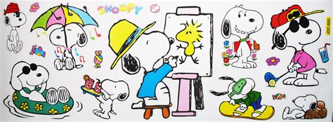 Large Sheet Of Snoopy Window Clings