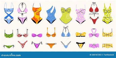 Underwear Fashion Clothes Vector Icon Front Design Woman Panty Lingerie Bra Cotton Textile Set