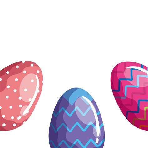 Set Of Cute Eggs Easter Decorated 1906647 Vector Art At Vecteezy