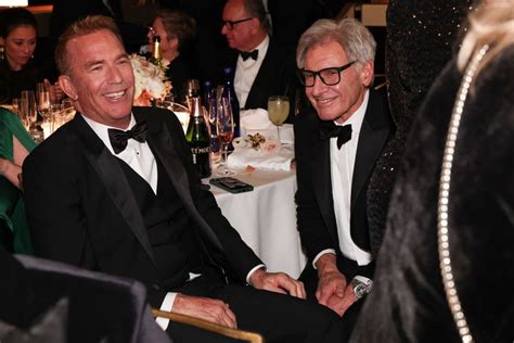 Kevin Costner and Harrison Ford Seen Together at the Golden Globes