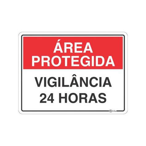 Kit 2 Placas 15x20 de Sinalização Área Protegida C Autocolante PVC