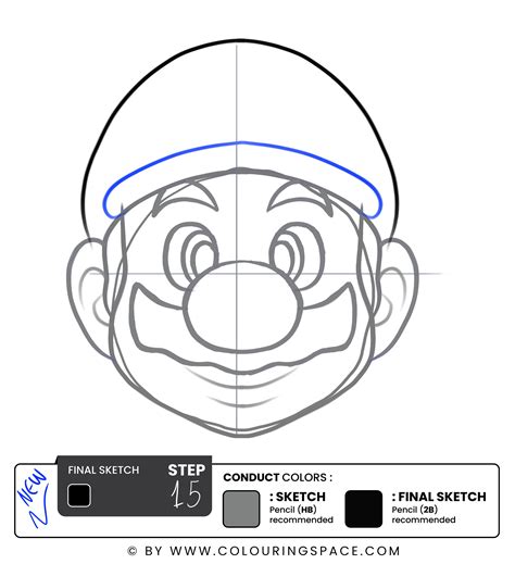 Mario Face Drawing Guide: Easy Steps for Fans - Colouringspace