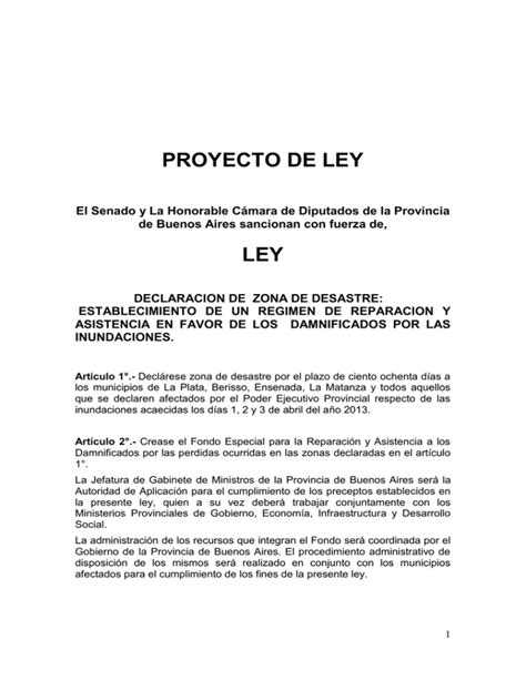 Proyecto De Ley Ley