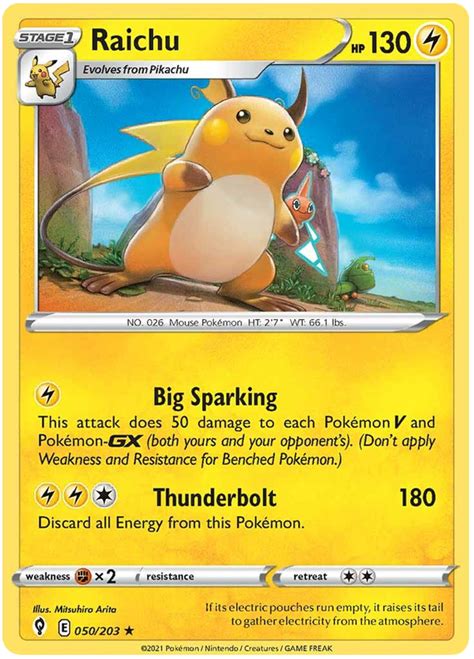 Raichu Evolving Skies 50 Pokemon Card