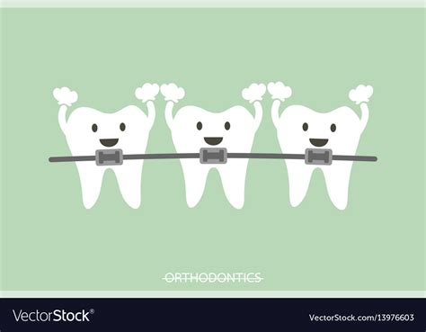 Orthodontics Teeth Or Dental Braces Royalty Free Vector