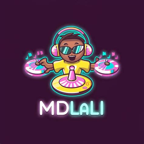 LOGO Design For Mdlali Vibrant Virtual DJ Illustration on Sleek ...