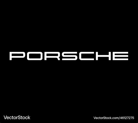 Porsche Logo Brand Car Symbol Name White Design Vector Image