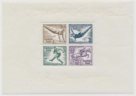 Lot - 1936 OLYMPICS SOUVENIR STAMP SHEETS