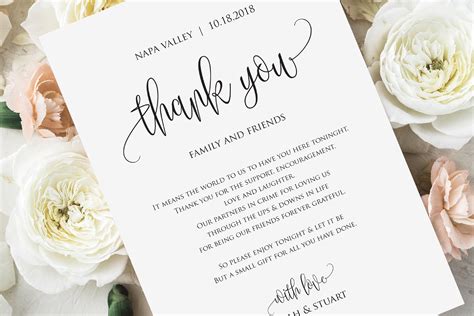 Free Wedding Thank You Card Template