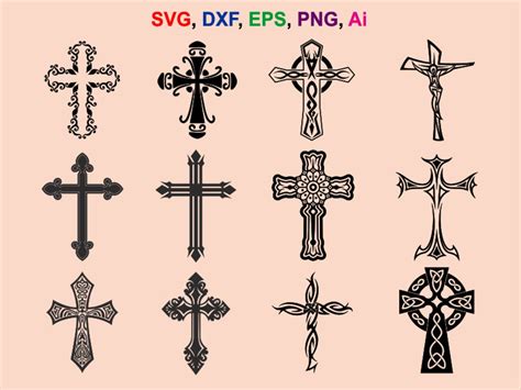 Cross Svg File Cross Circle Svg Cross Frame Svg Cross Monogram Etsy