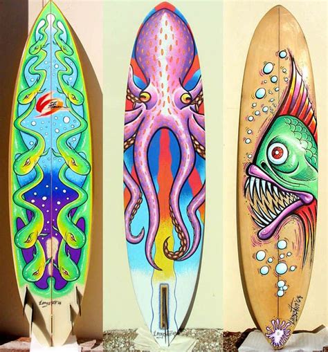 Custom Surfboard Painting Animal Surfboards Guitars And Other Cool