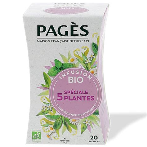 Infusion bio Spéciale 5 Plantes Pagès x 20 sachets