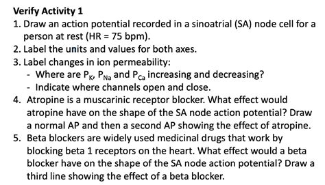 Solved Verify Activity Draw An Action Potential Chegg