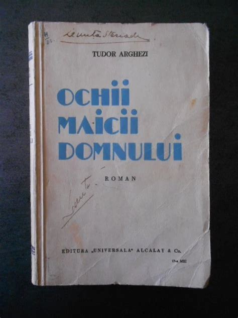 Tudor Arghezi Ochii Maicii Domnului 1934 Prima Editie Alta