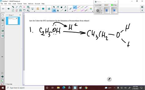 SOLVED Draw The SN2 Mechanism For The Formation Of Bromoethane From