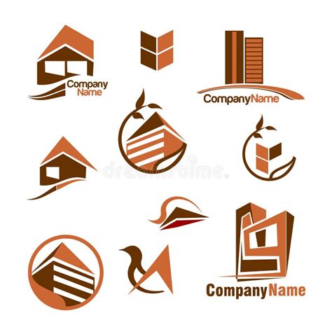 Houses and Construction Vector Logo Icon Designs Stock Vector ...