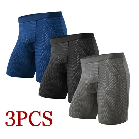 Boxers Longs En Maille Pour Hommes Sous vêtements Sexy Caleçons