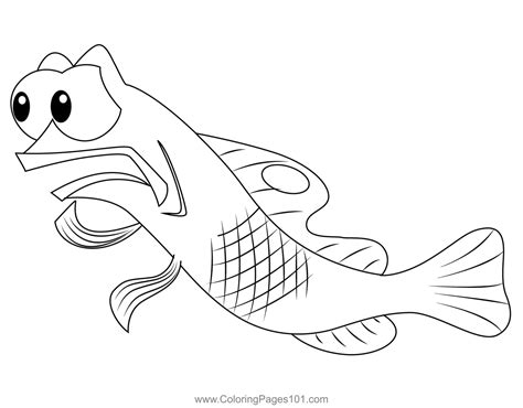 Shocking Gurgle Coloring Page for Kids - Free Finding Nemo Printable ...