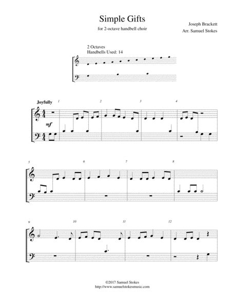 Simple Ts For 2 Octave Handbell Choir Arr Samuel Stokes Sheet