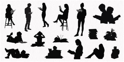 Reading Silhouette Sitting