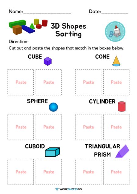 3d Shapes Sorting Worksheets Worksheetsgo