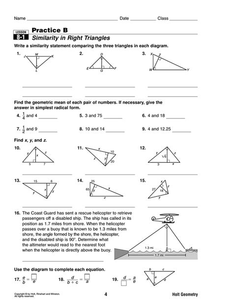 Similar Triangles Worksheet Answers Worksheets Decoomo