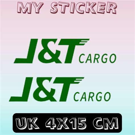 Cutting Sticker Ekspedisi Jnt Cargo Stiker Variasi Laptop Motor Mobil Universal Uk 4x15cm