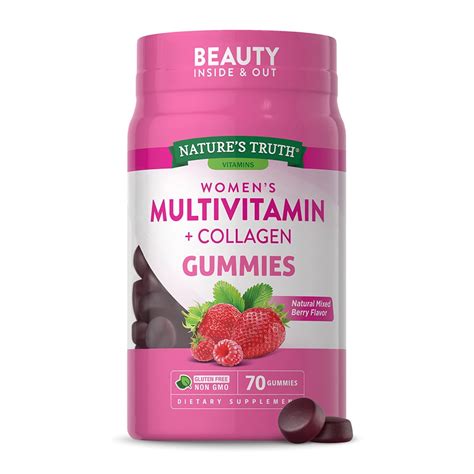 Natures Truth Womens Multivitamin With Collagen Gummies Natural Mixed