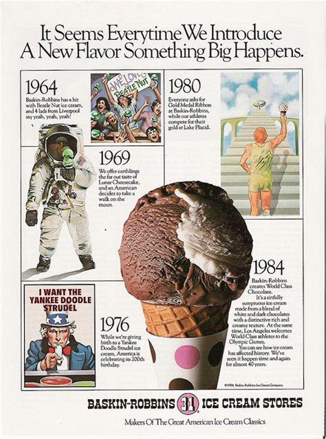 Baskin Robbins 31 Flavors Ice Cream 1984 Olympics Ad Vintage Ads