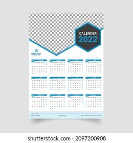 New Year Wall Calendar Design Stock Vector Royalty Free