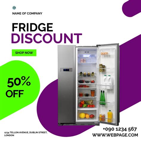 Fridge Discount Flyer Template Postermywall