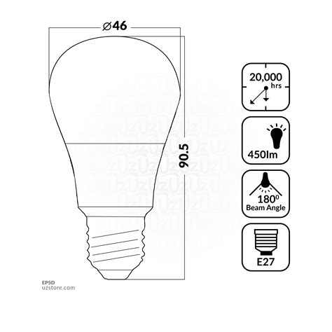 Opple Led Lamp E27 5w 6500k Day Light Uz Store