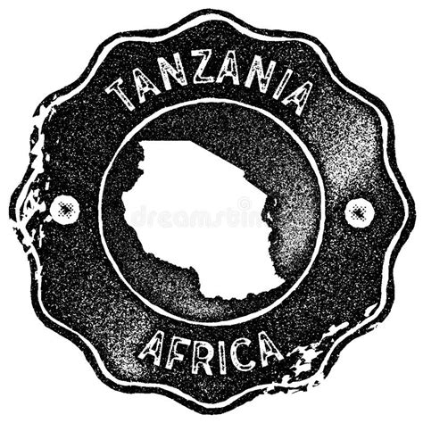 Tanzania Map Vintage Detailed Vector Illustration Stock Illustration