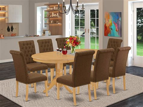 Buy Pc Dining Set Includes An Oval Dining Table With Butterfly Leaf