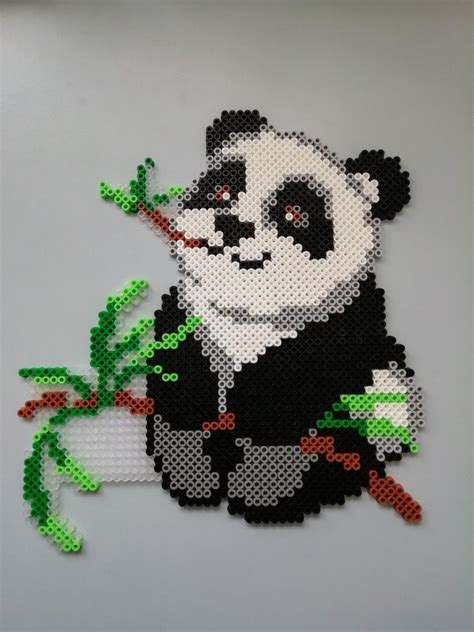 Panda Hama Beads Hama Beads Patterns Perler Bead Disney Perler Bead Art