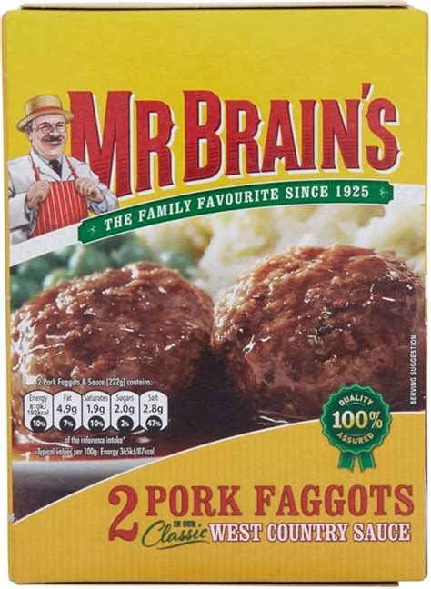 Mr Brains Frozen Pork Faggots Old 225 G Uk Grocery