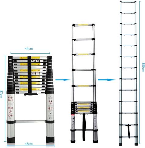 Buy Telescoping Ladder Ft Aluminum Extension Extendable Ladder