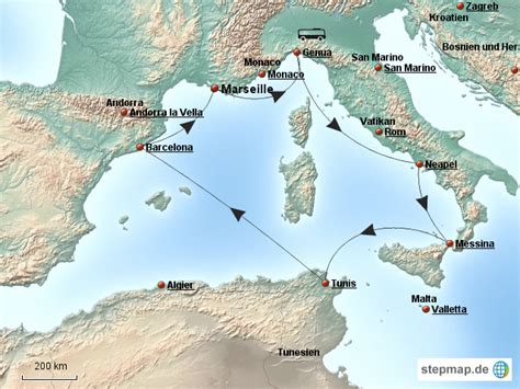 Stepmap Mittelmeer Landkarte F R Deutschland