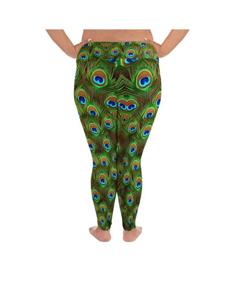 Peacock Feathered Plus Size Leggings